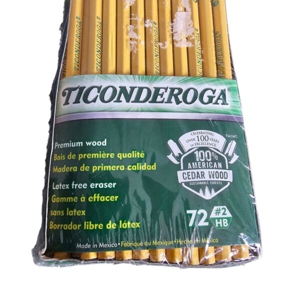 Ticonderoga Yellow Wood Pencils - 72 Pack NEW - Picture 7 of 7